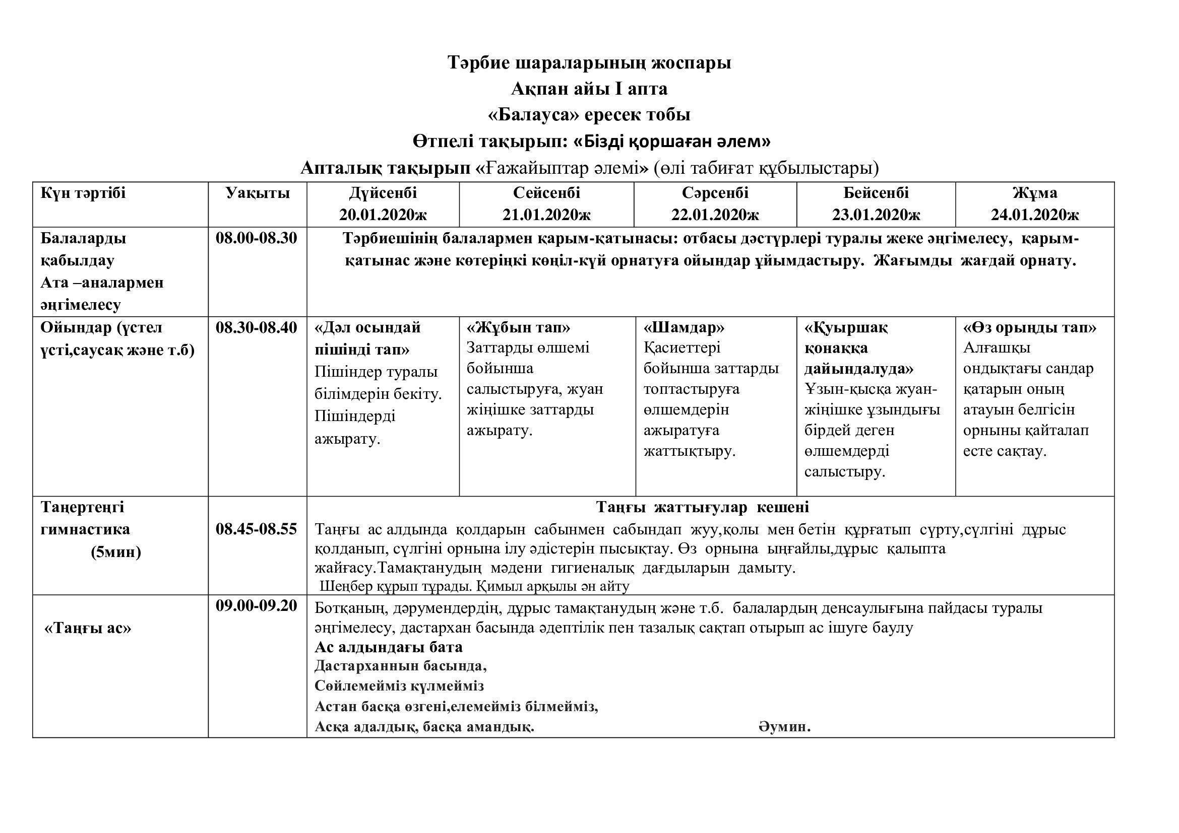 2019-2020  жылының ересек тобының циклограммасы
